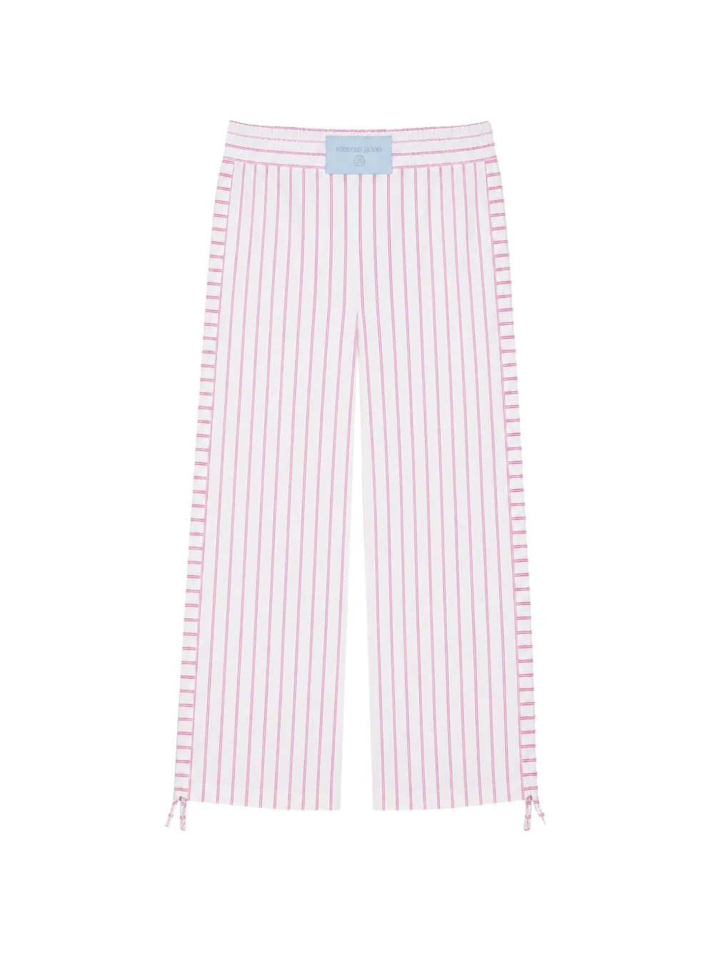 Iceberg vertical-stripe drawstring trousers - Bianco