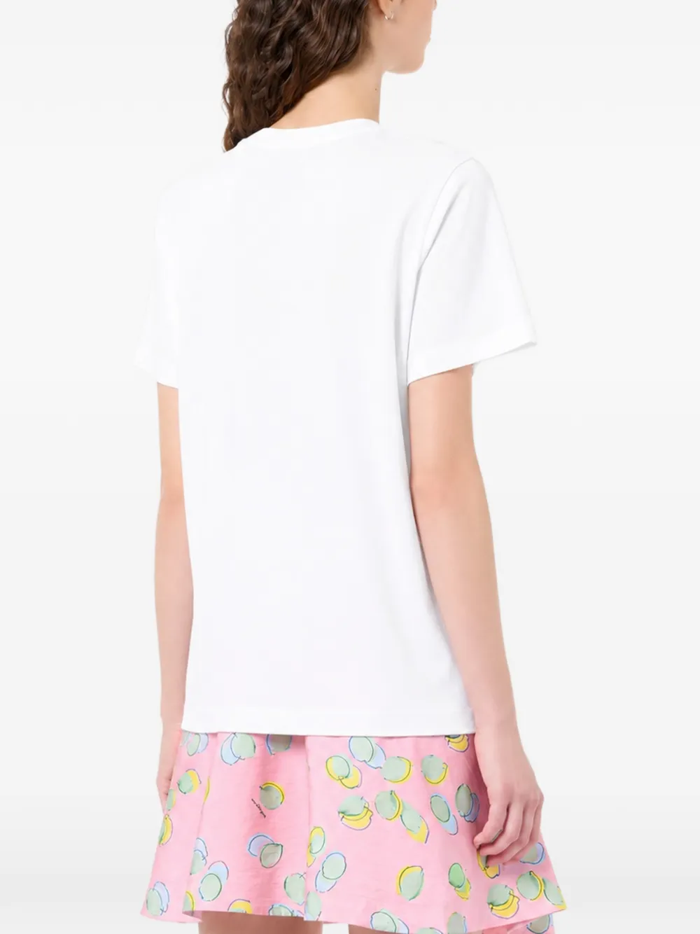 Iceberg T-shirt met veiligheidsspeld en citroenprint Wit