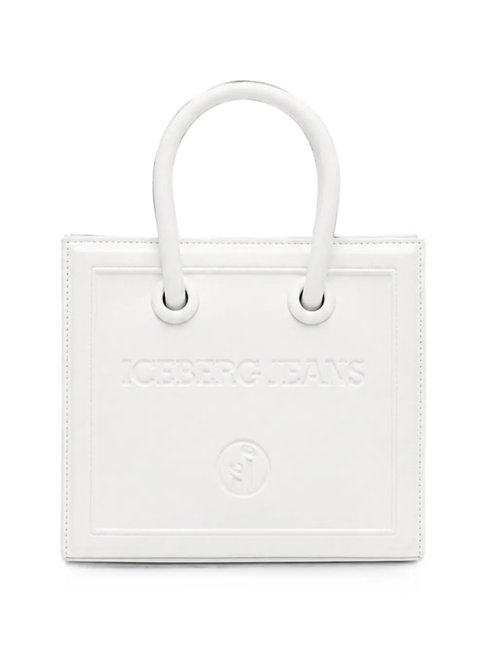 Iceberg embossed-logo tote bag - Bianco