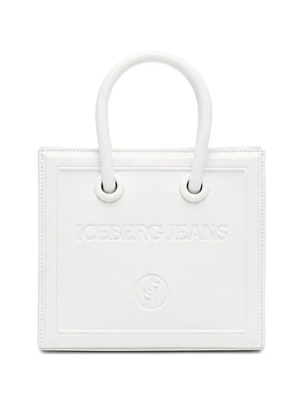 Iceberg embossed-logo tote bag - Bianco