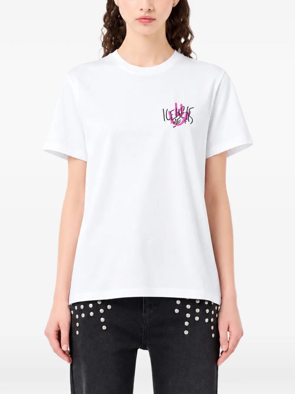 Iceberg T-shirt met grafische print Wit