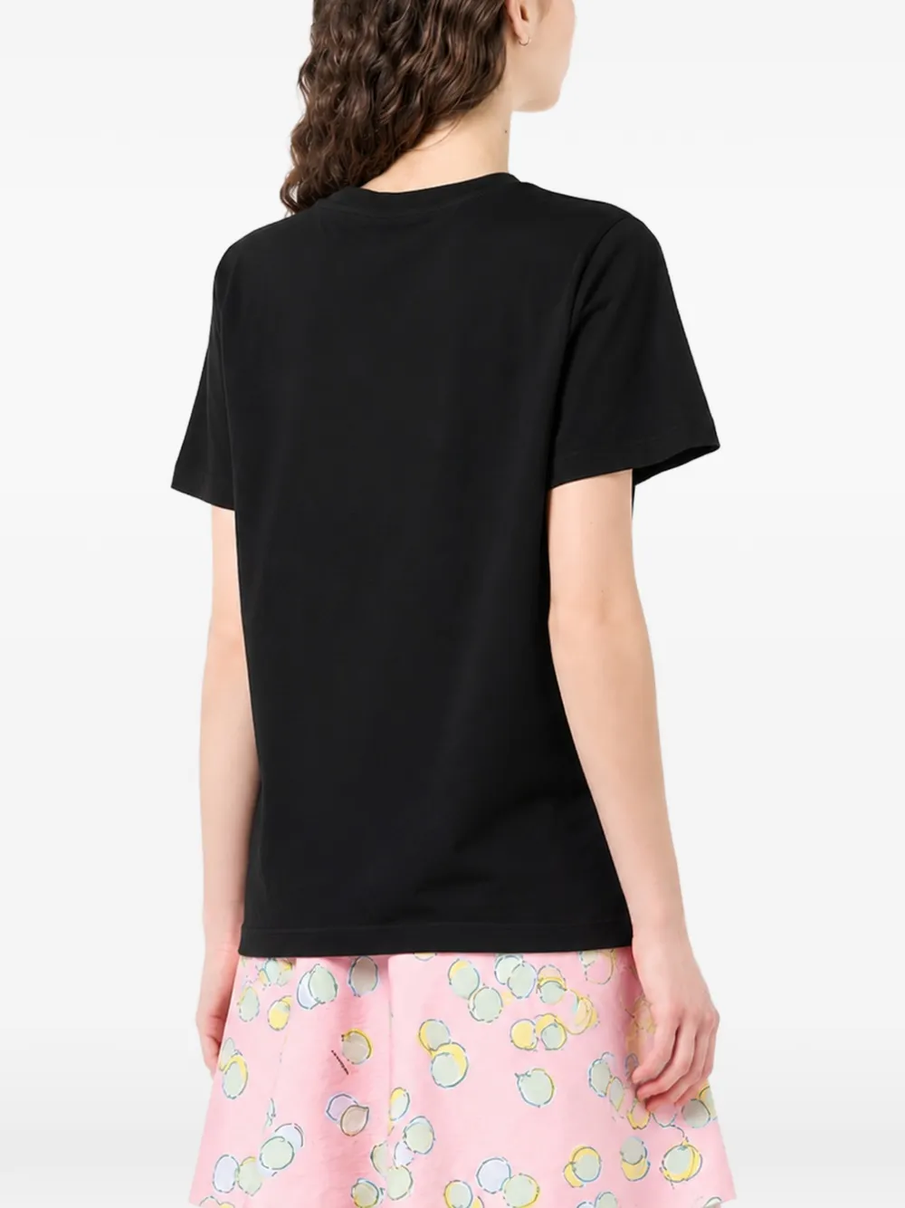 Iceberg ruched asymmetric logo T-shirt Zwart