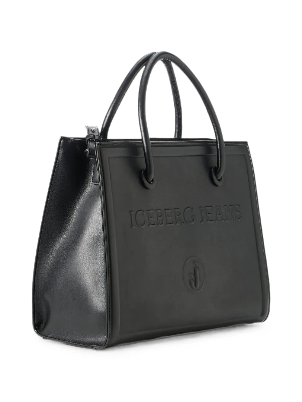 Iceberg Shopper met logo-reliëf Zwart