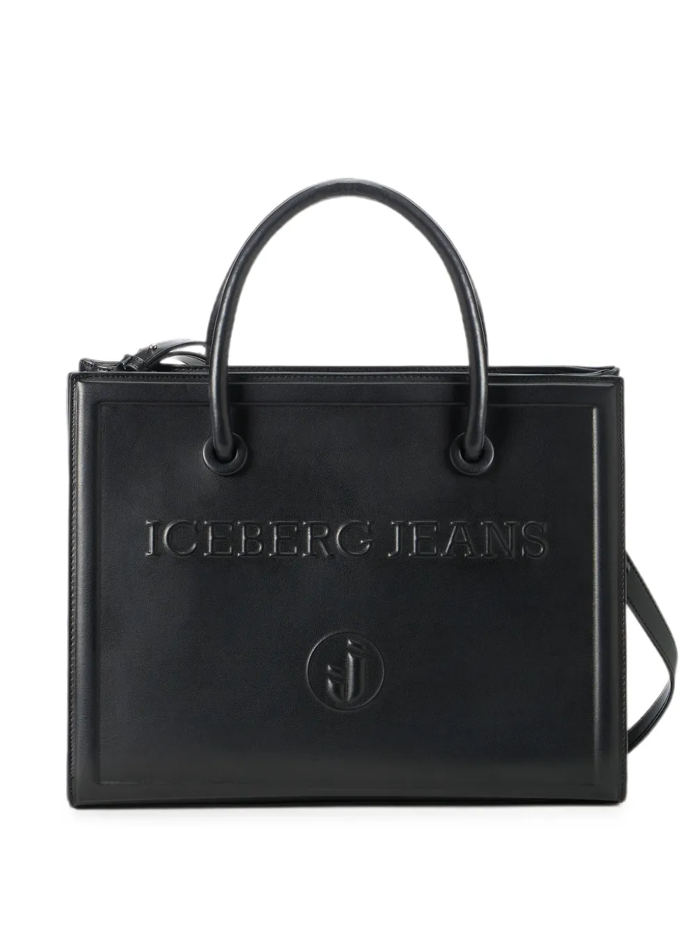 Iceberg logo-embossed tote bag - Nero