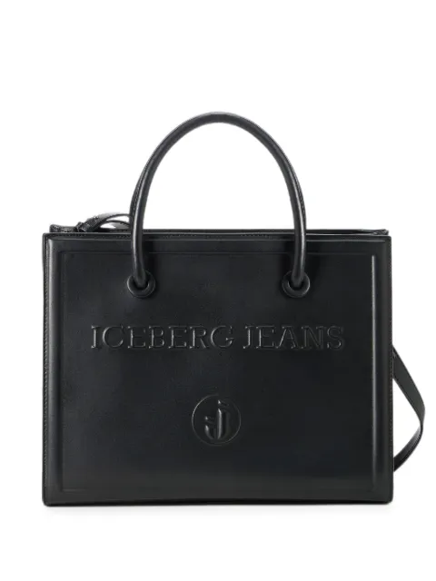Iceberg logo-embossed tote bag