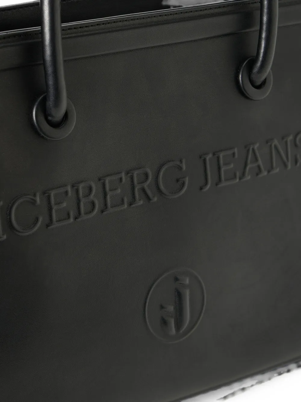 Iceberg Shopper met logo-reliëf Zwart