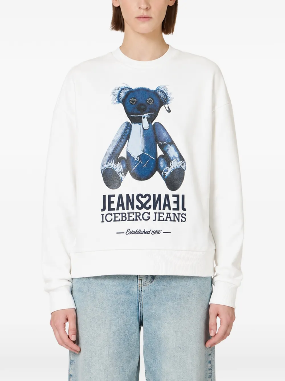 Iceberg Sweater met logoprint Wit