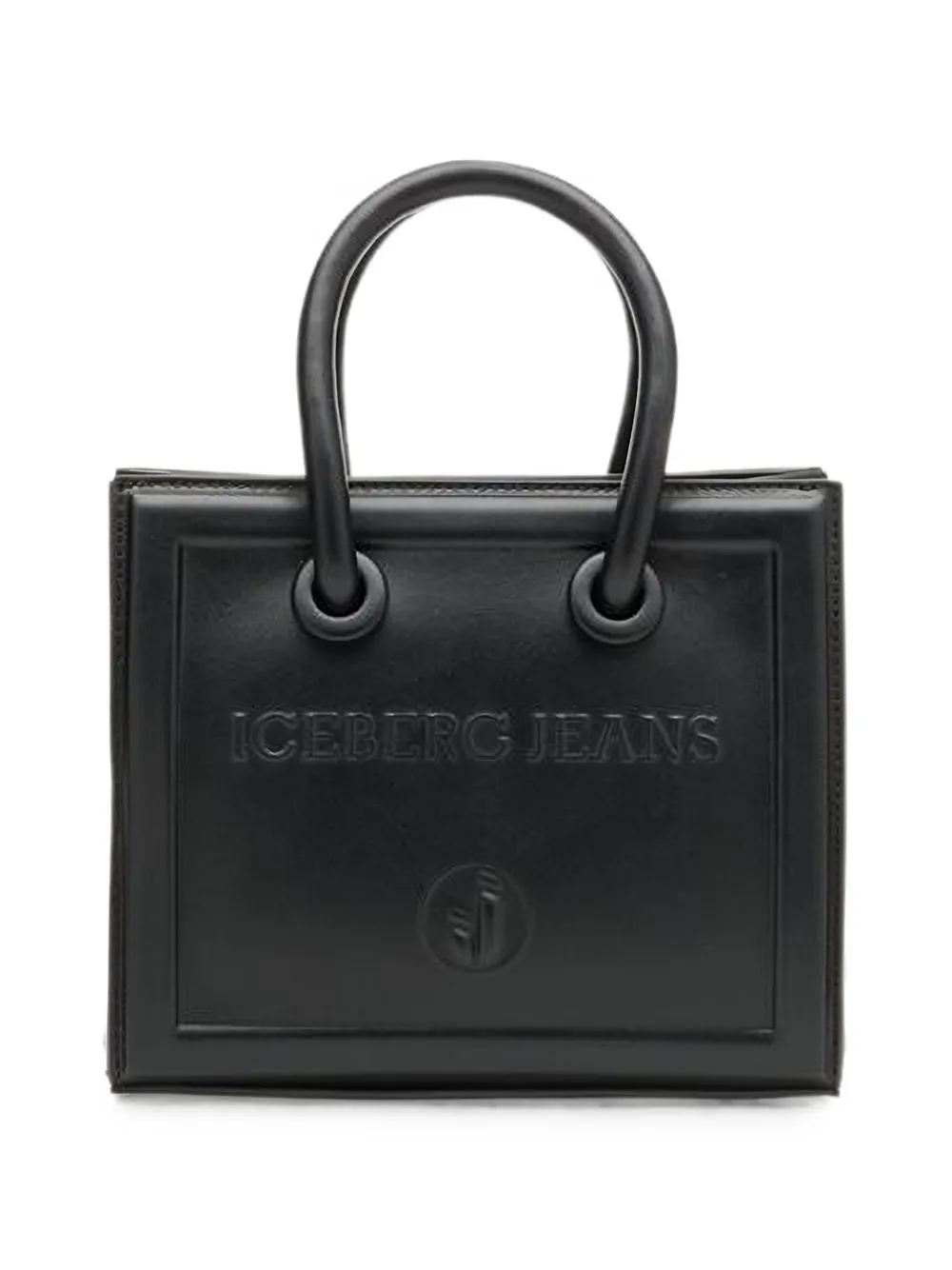 Iceberg logo-embossed bucket bag - Nero