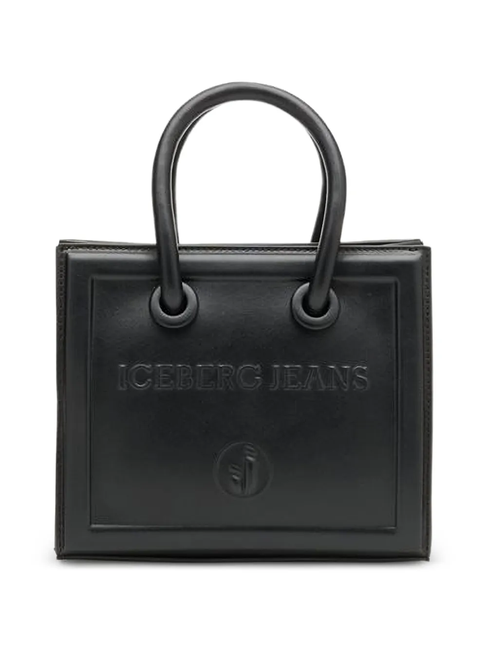 Iceberg logo-embossed bucket bag - Nero
