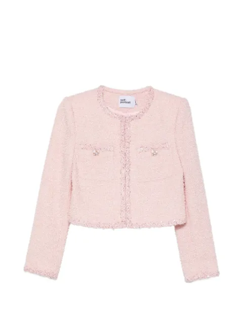 Self-Portrait sequin-embellished bouclé jacket