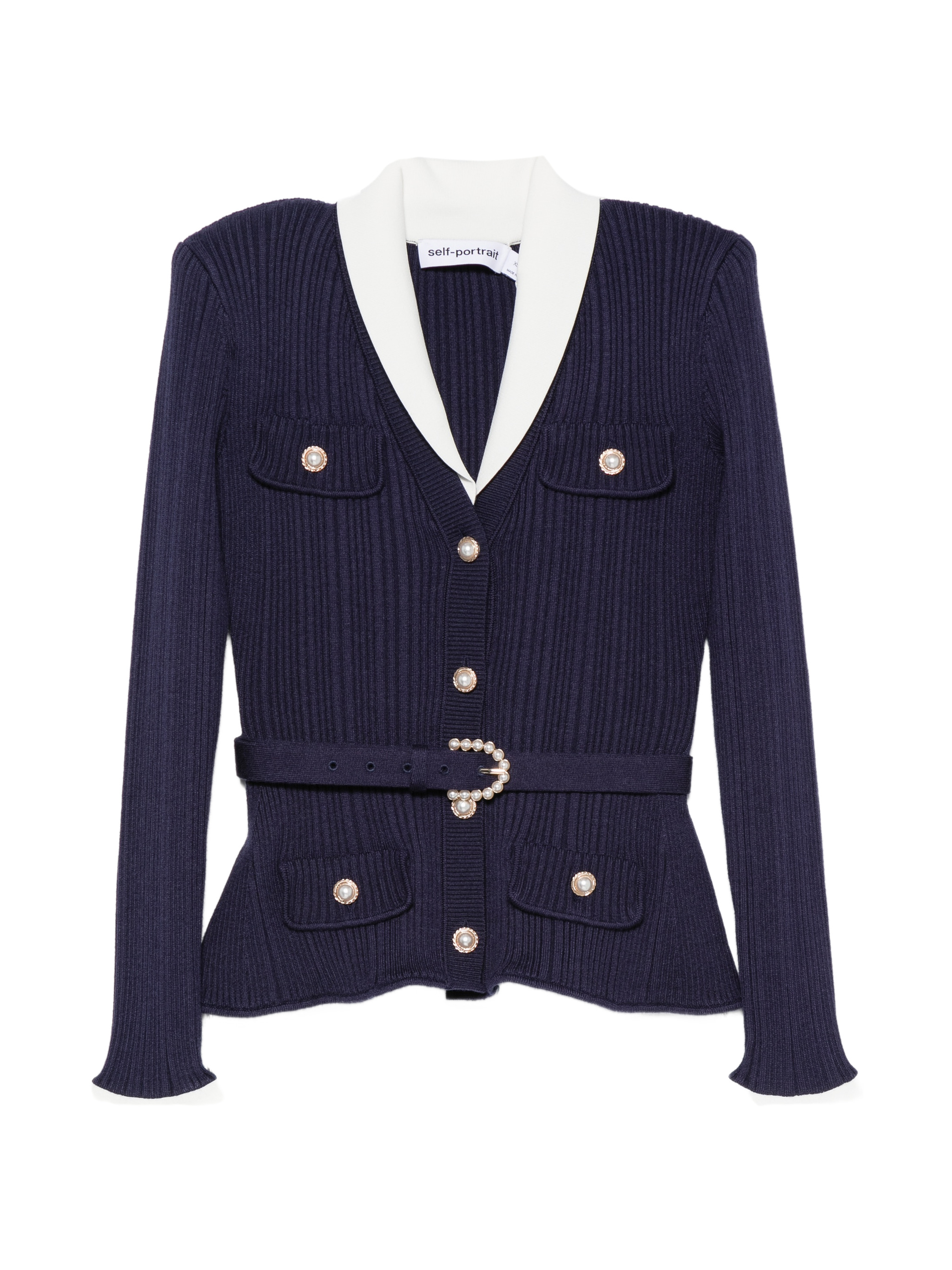 ribbed knit cardigan - Image 1