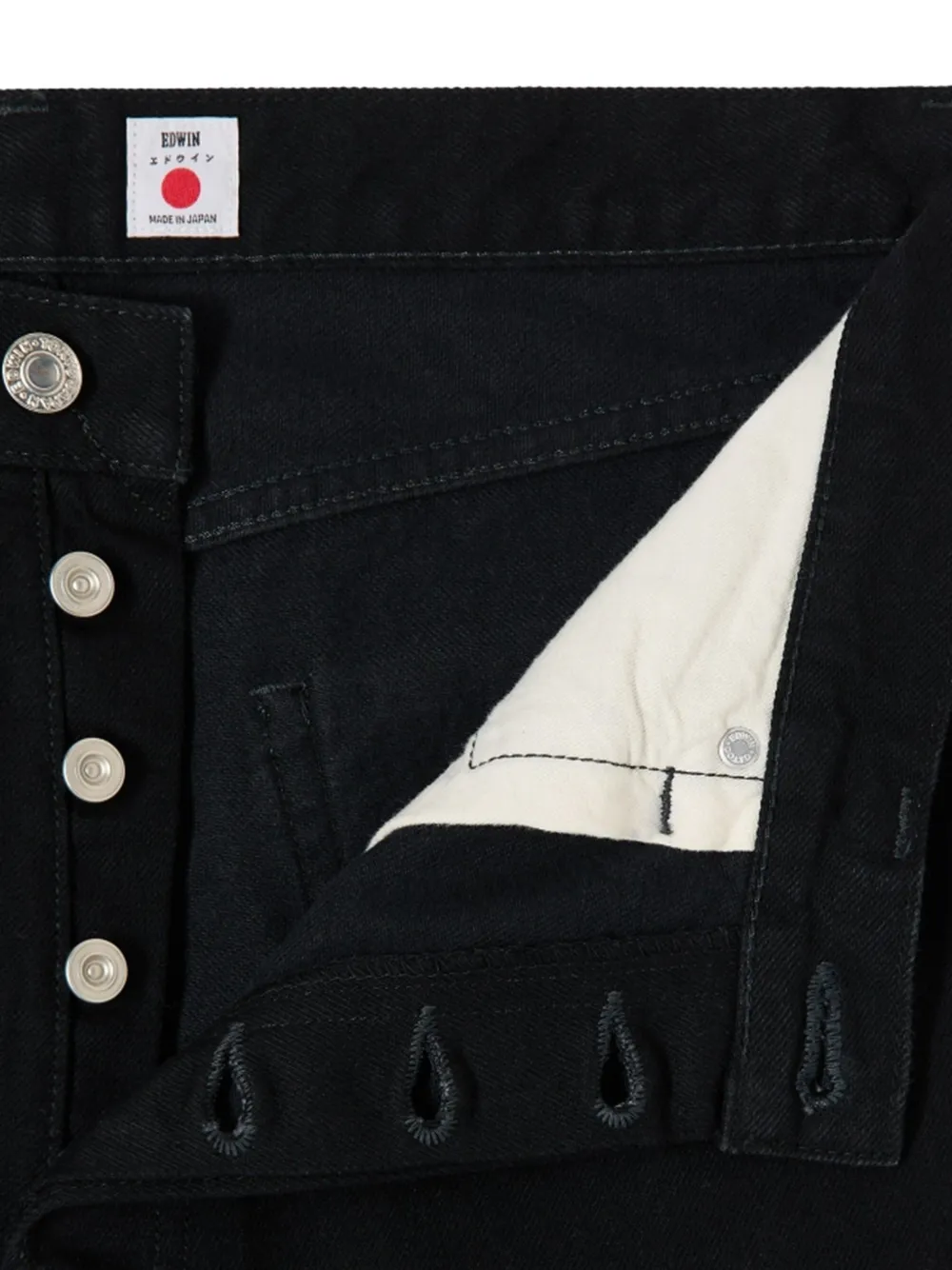 Edwin Ruimvallende jeans Zwart