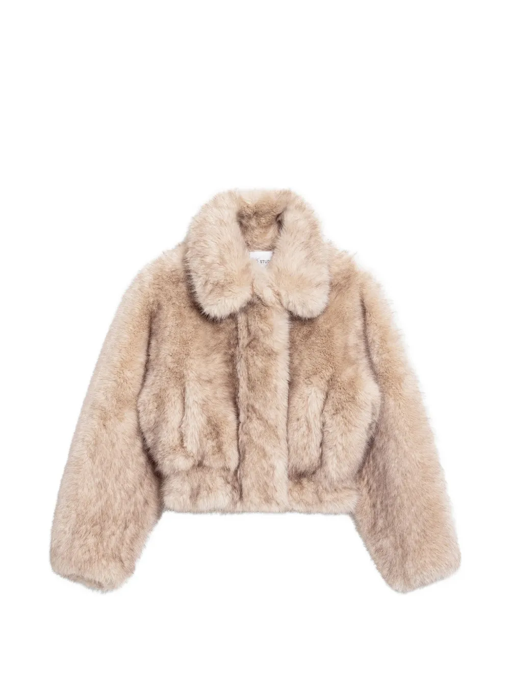 STAND STUDIO Lena faux-fur jacket - Nude