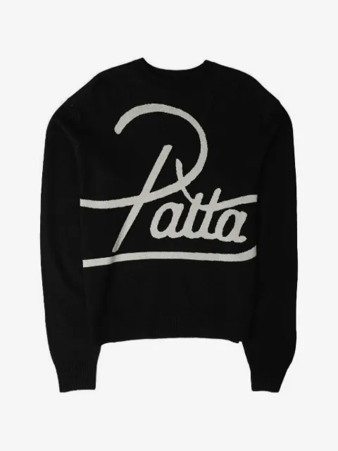 PATTA Hearted logo-jacquard jumper