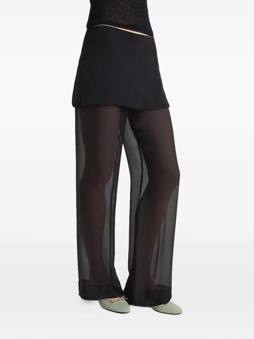 Paloma Wool Silk Archive layered trousers - Nero