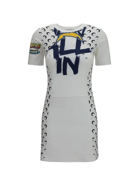 Marine Serre graphic-print Moon-panelled mini dress