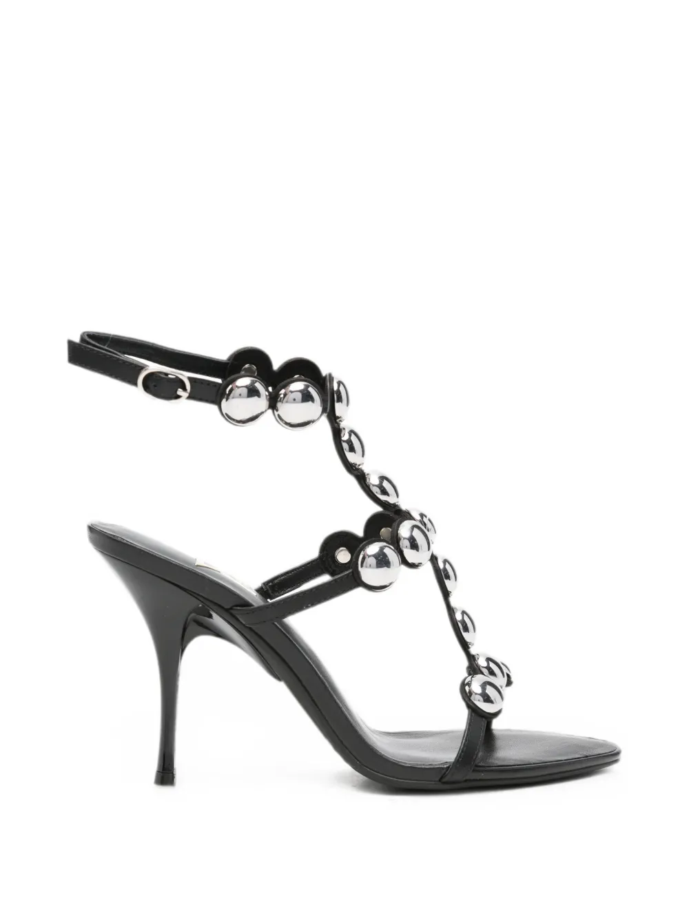 Marc Ellis stud-embellished leather sandals Zwart