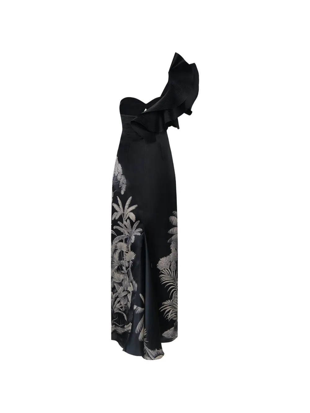 Johanna Ortiz Valley Of Kings asymmetrische maxi-jurk Zwart