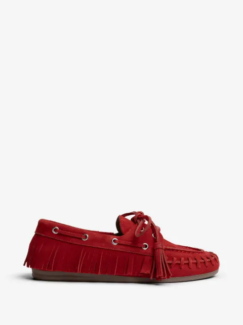 Posa mocasines con flecos