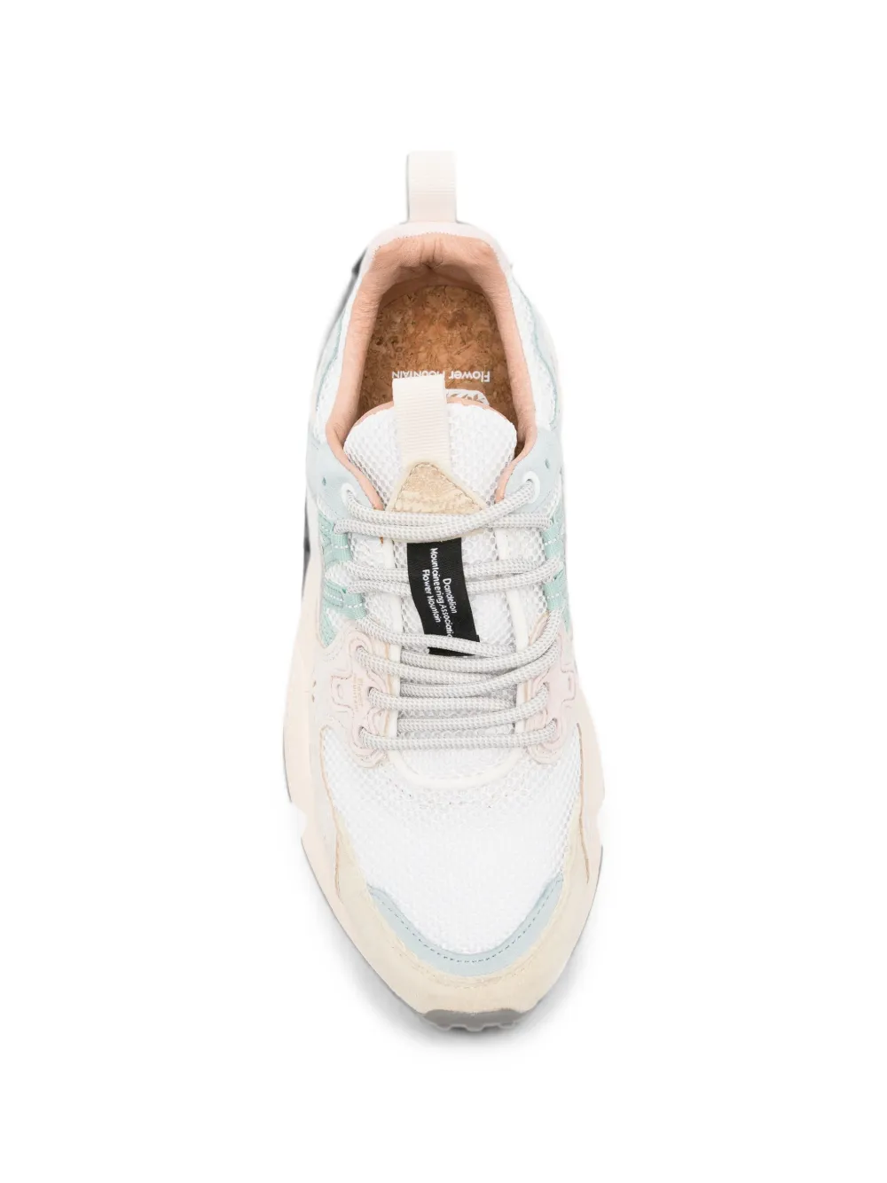 FLOWER MOUNTAIN perforated panelled sneakers Wit