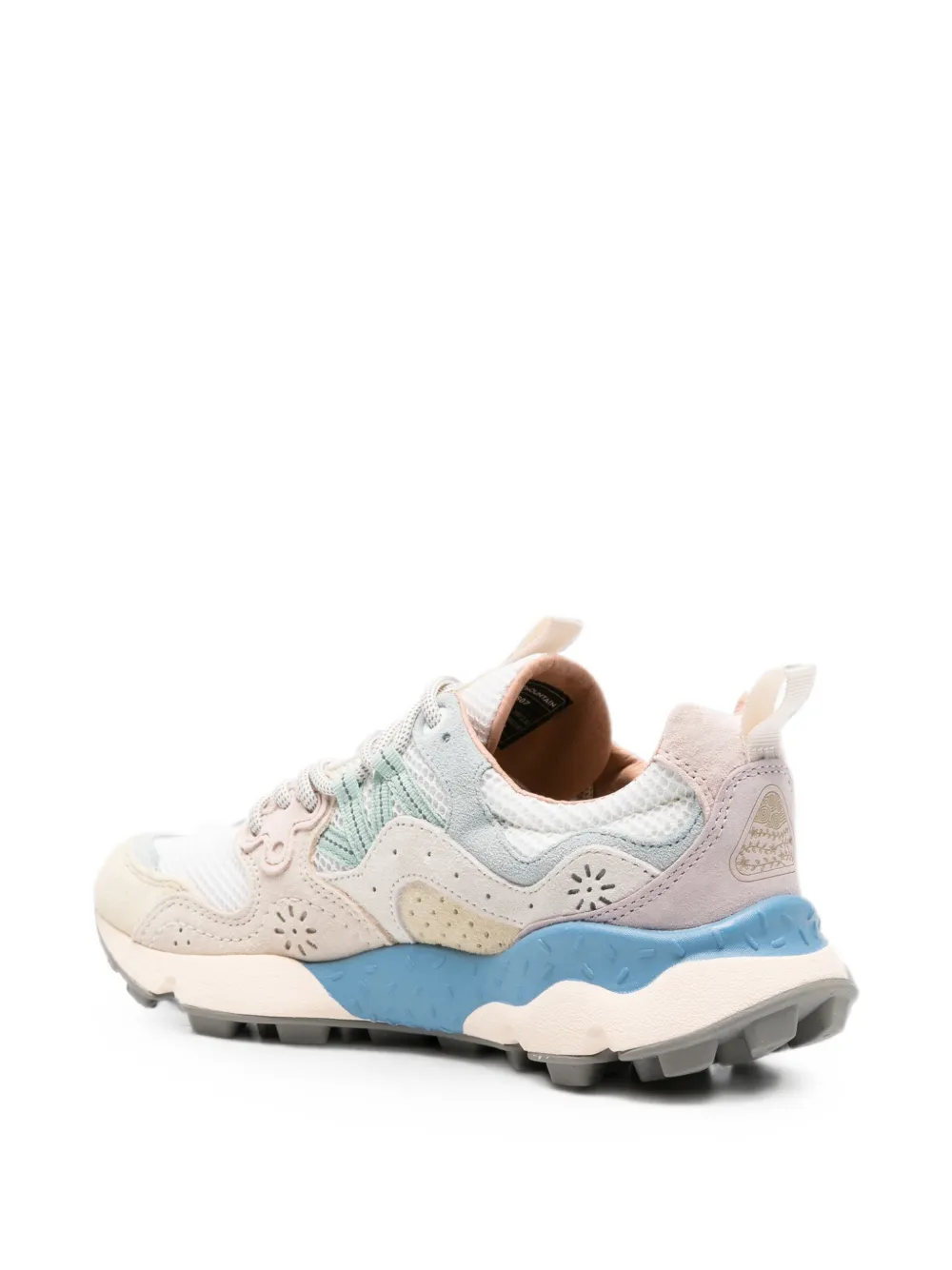 FLOWER MOUNTAIN perforated panelled sneakers Wit