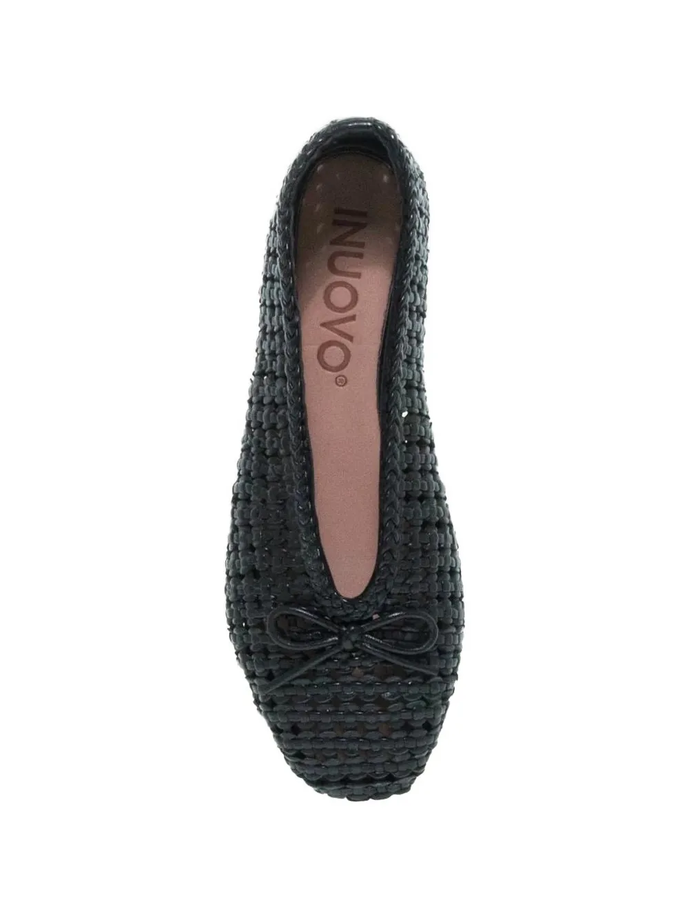 INUOVO bow-detail ballet flats Zwart