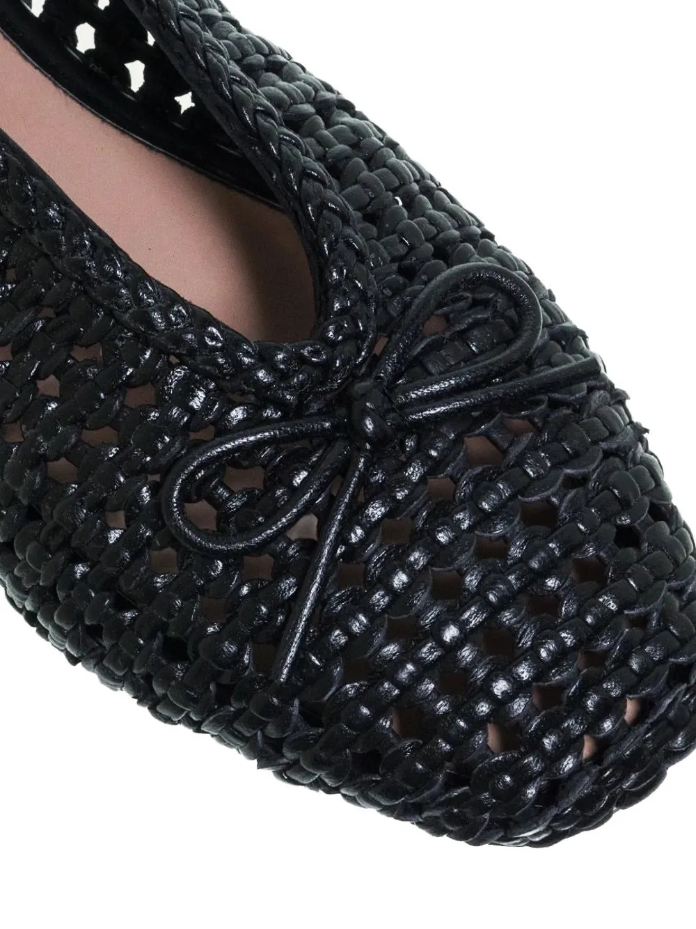 INUOVO bow-detail ballet flats Zwart