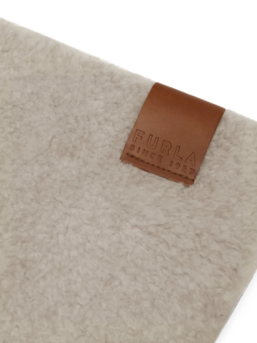 Furla Sjaal met logopatch Beige