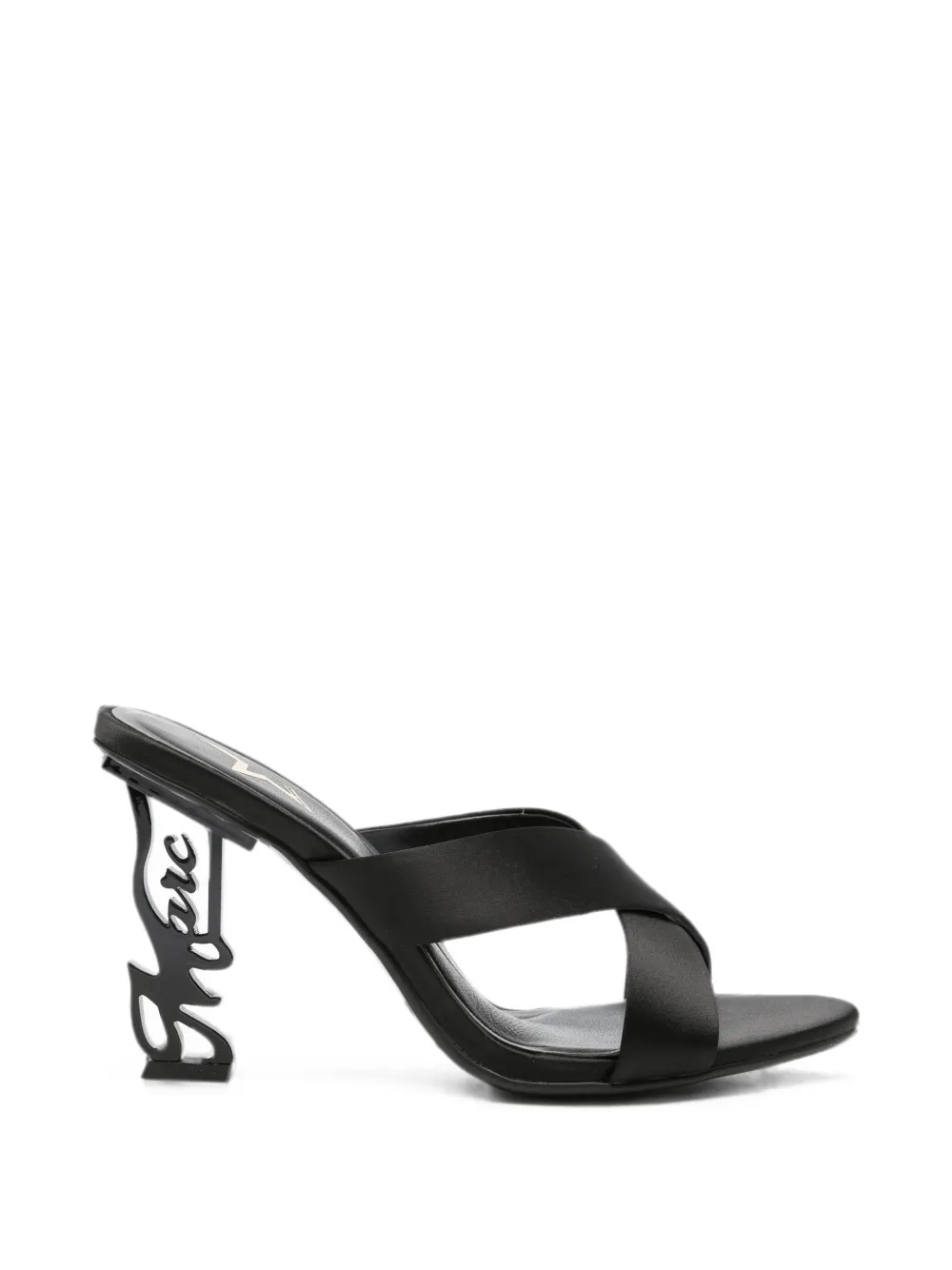 Marc Ellis cross-strap sculpted-heel sandals - Nero
