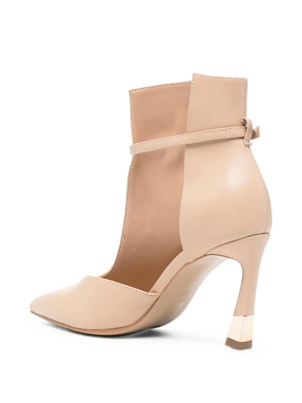 Marc Ellis buckle-strap pointed-toe ankle boots Roze