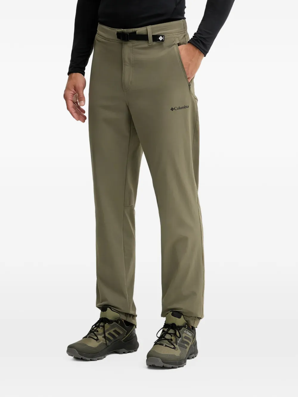 Columbia Essential Hike Hose mit Gürtel und Logo-Print - Grün