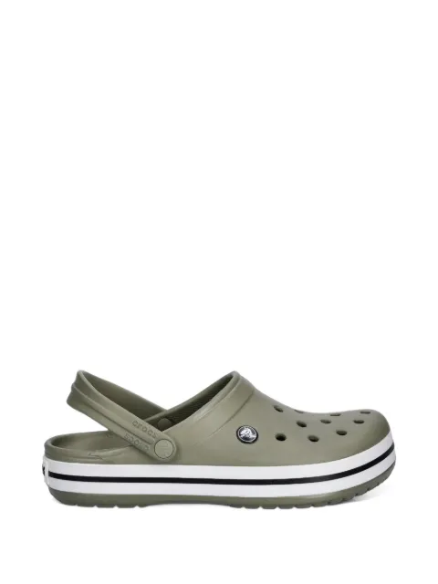 Crocs Crocband perforated logo-patch mules