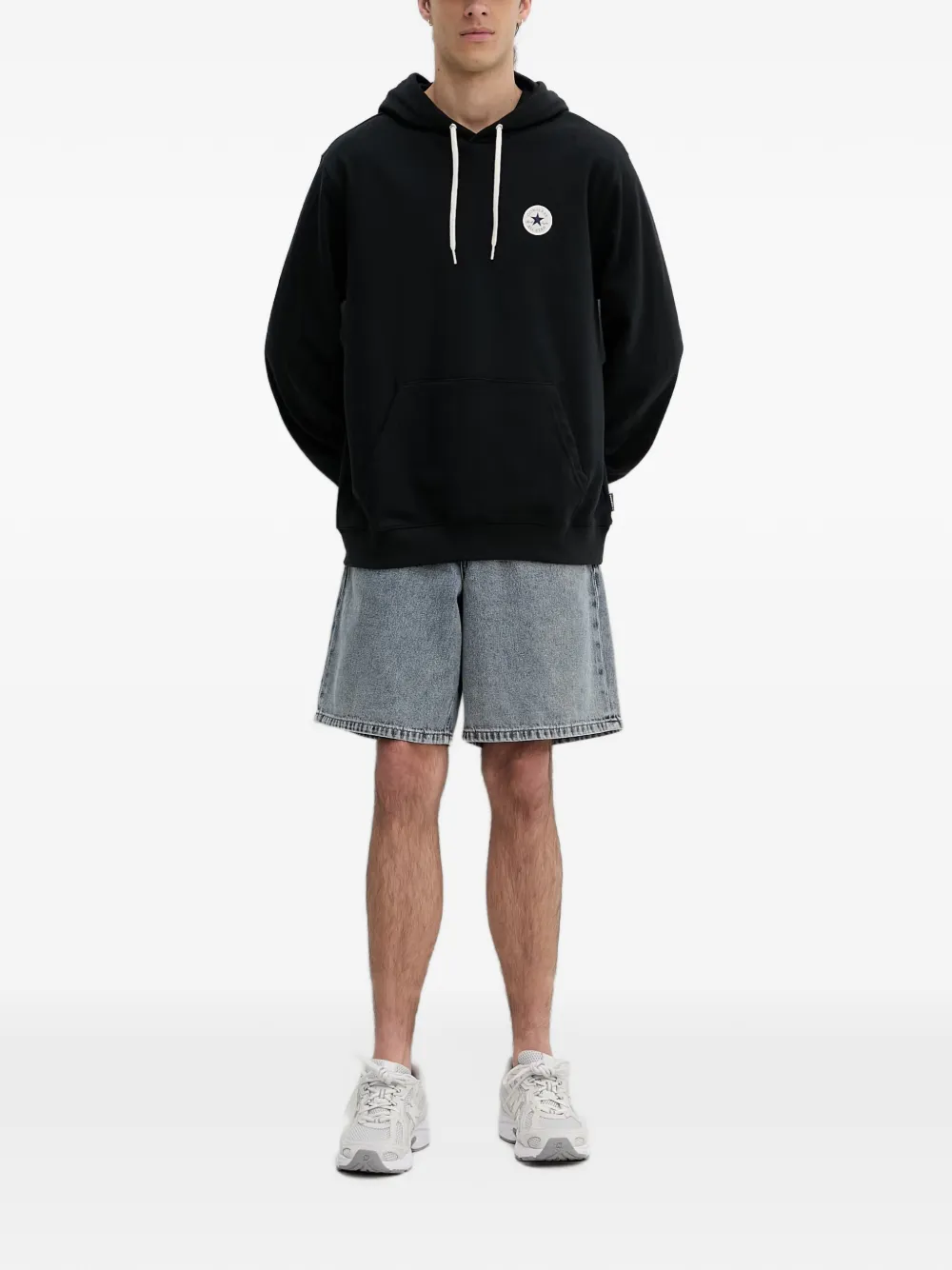 Converse Chuck Taylor hoodie met logo-patch Zwart
