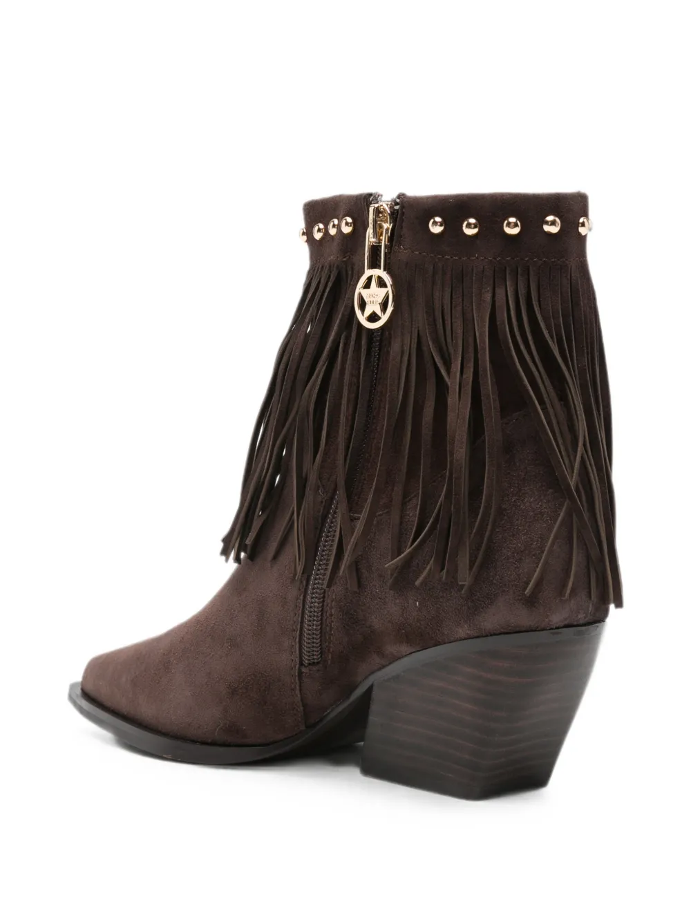 Marc Ellis fringe-trim studded ankle boots Bruin
