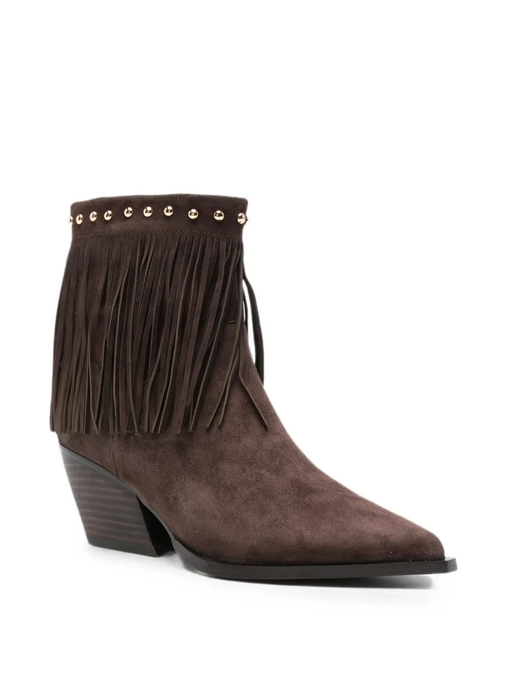 Marc Ellis fringe-trim studded ankle boots Bruin