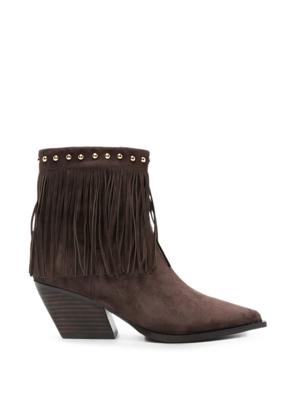 Marc Ellis fringe-trim studded ankle boots Bruin