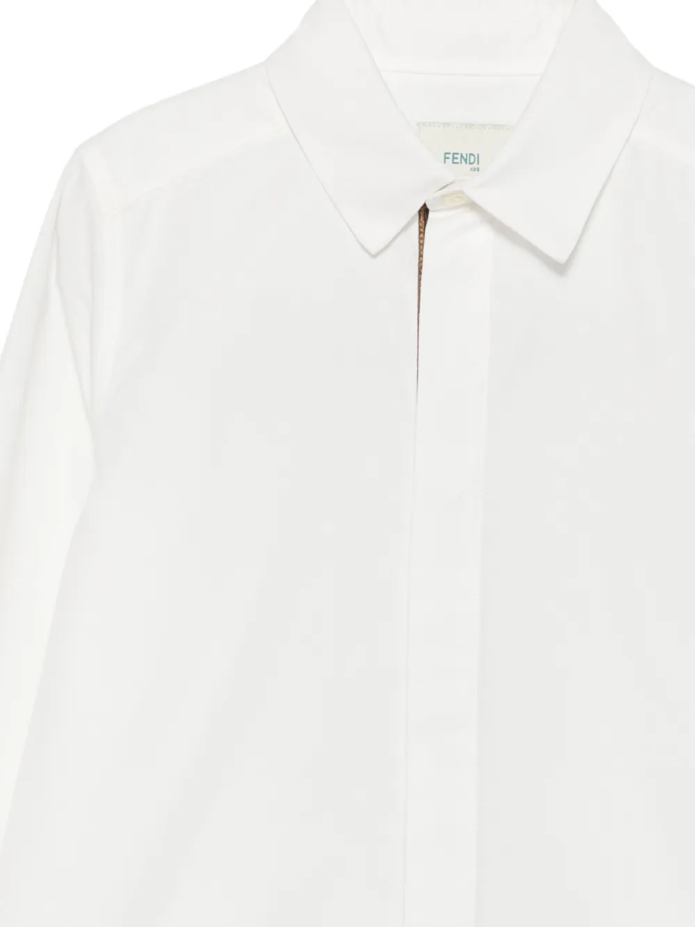 Fendi Kids Popeline shirt Wit
