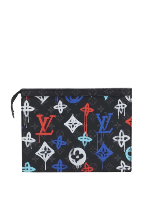 Louis Vuitton Pre-Owned 2021-2026 Monogram Eclipse Graffiti Pochette Voyage MM clutch bag
