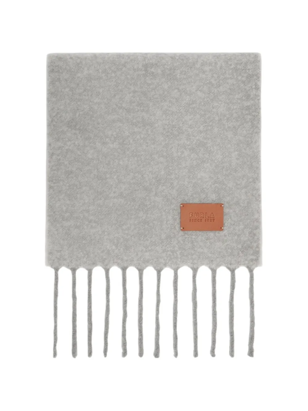 Furla Sjaal met logopatch Grijs