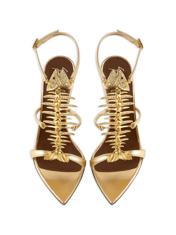Giuseppe Zanotti Slim 2.0 Sandals 105 | Gold | FARFETCH