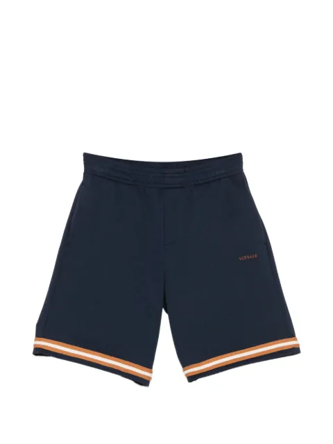 Versace Kids logo-embroidered track shorts