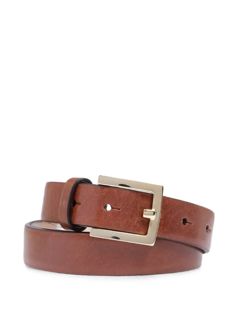 The Bridge buckle-fastening leather belt - Marrone