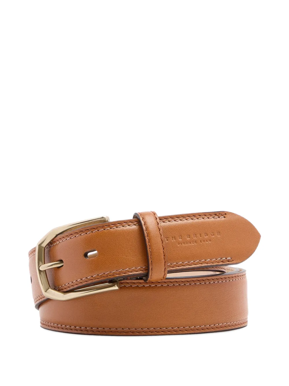 The Bridge leather buckle belt - Marrone