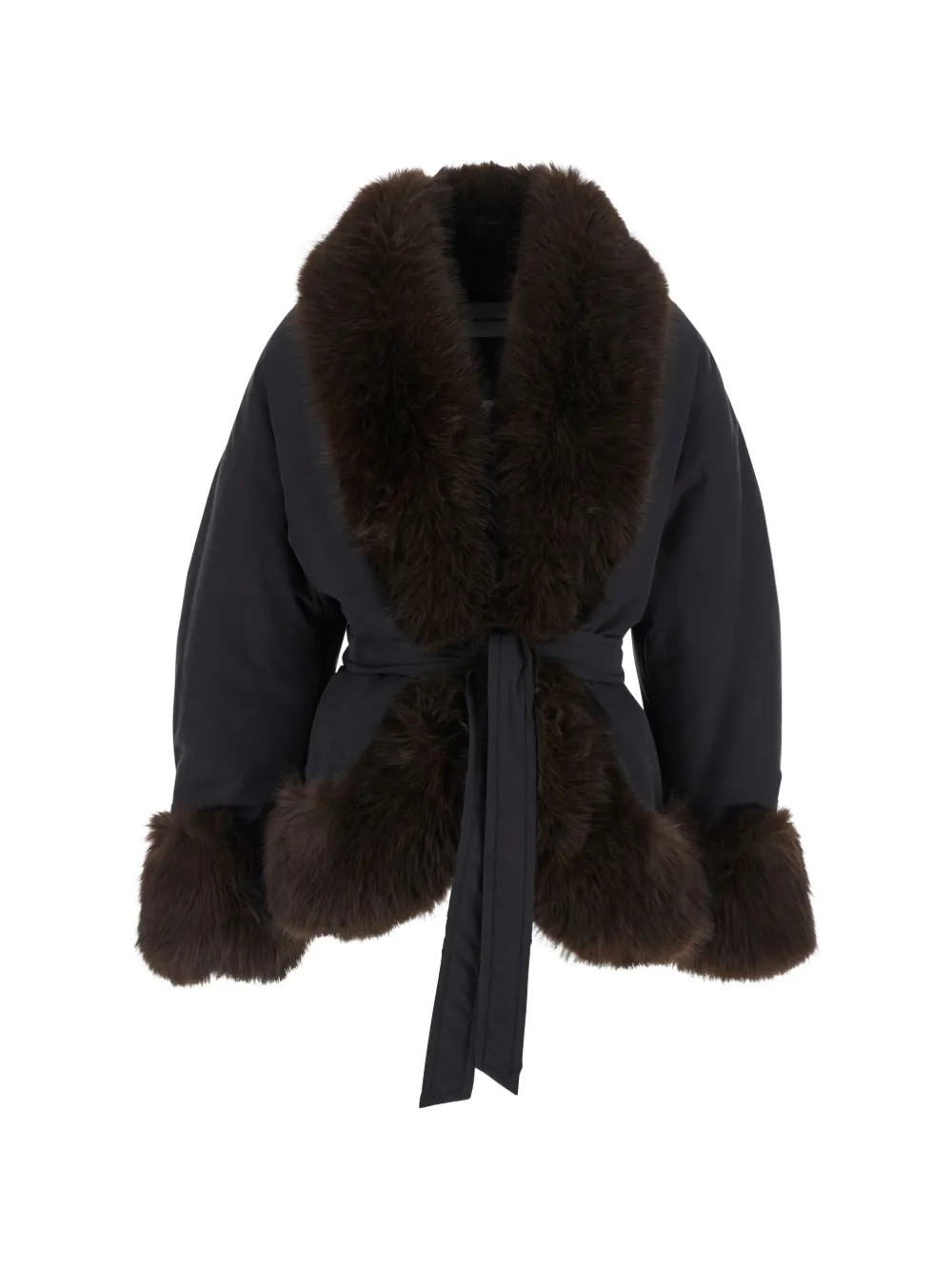 THE ANDAMANE black belted jacket - Noir THE ANDAMANE black belted jacket - Noir