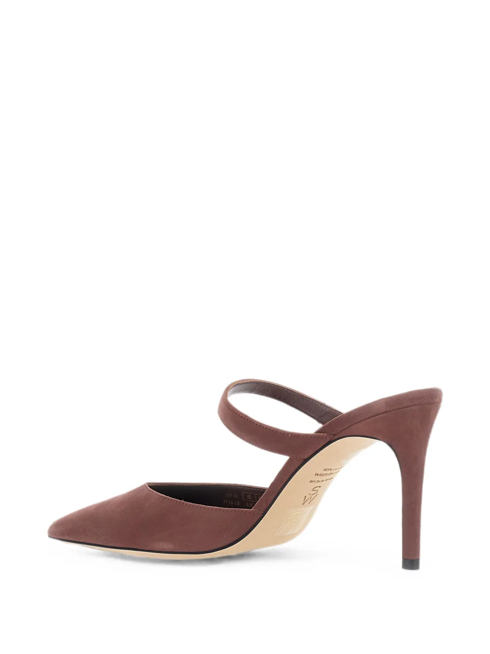 Stuart Weitzman Stuart Power pointed-toe strap heeled mules Bruin