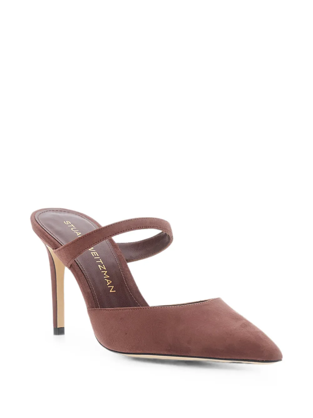 Stuart Weitzman Stuart Power pointed-toe strap heeled mules Bruin