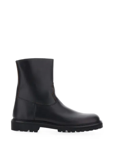 VINNY'S Moto zip-fastening lug-sole boots