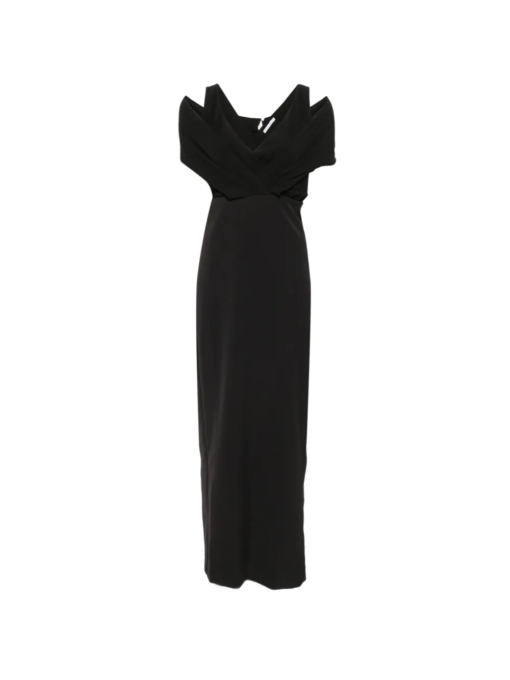 Patrizia Pepe V-neck zip-fastening maxi dress - Schwarz