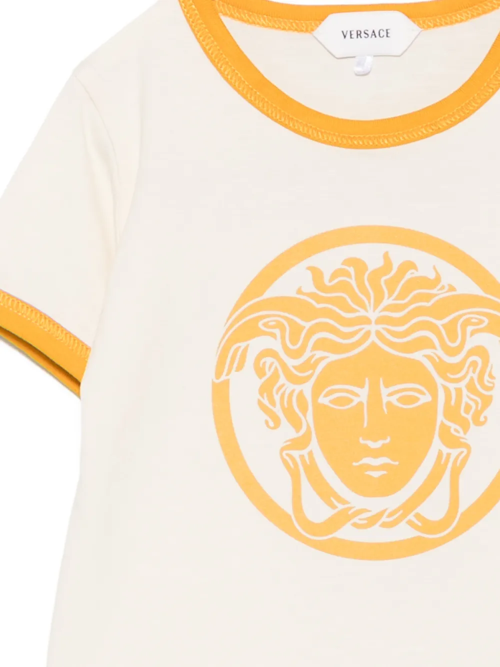 Versace Kids T-shirt met Medusa-print Beige