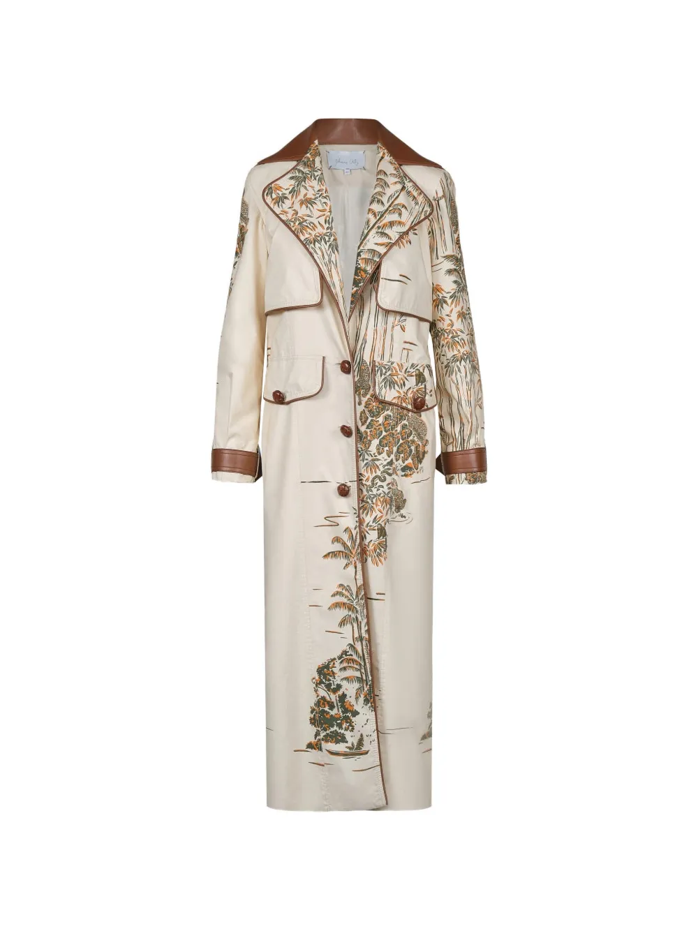 Johanna Ortiz Horizontes Salvajes graphic-print coat - Neutrals